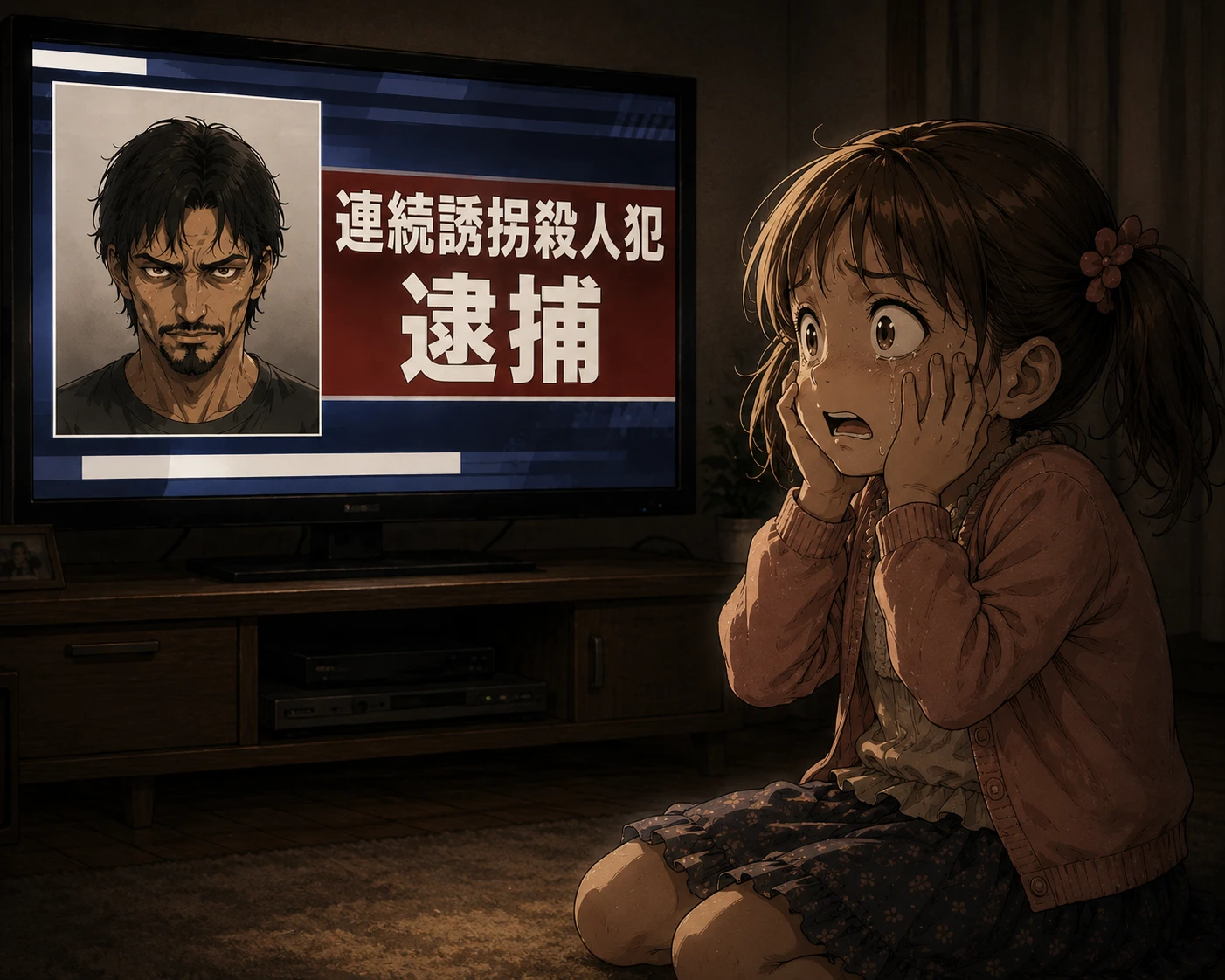 少女がニュースで犯人逮捕を知る