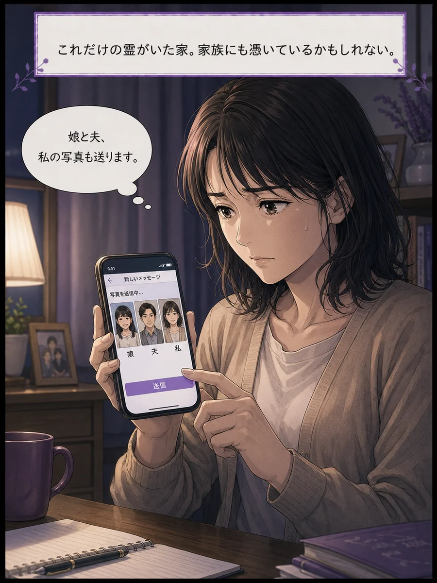 家族の写真を送る